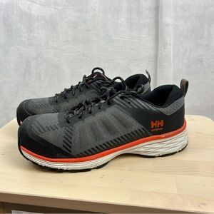HELLY HANSEN Women's Safety Work Shoes Ortholite Size 8.5 Black Orange‎